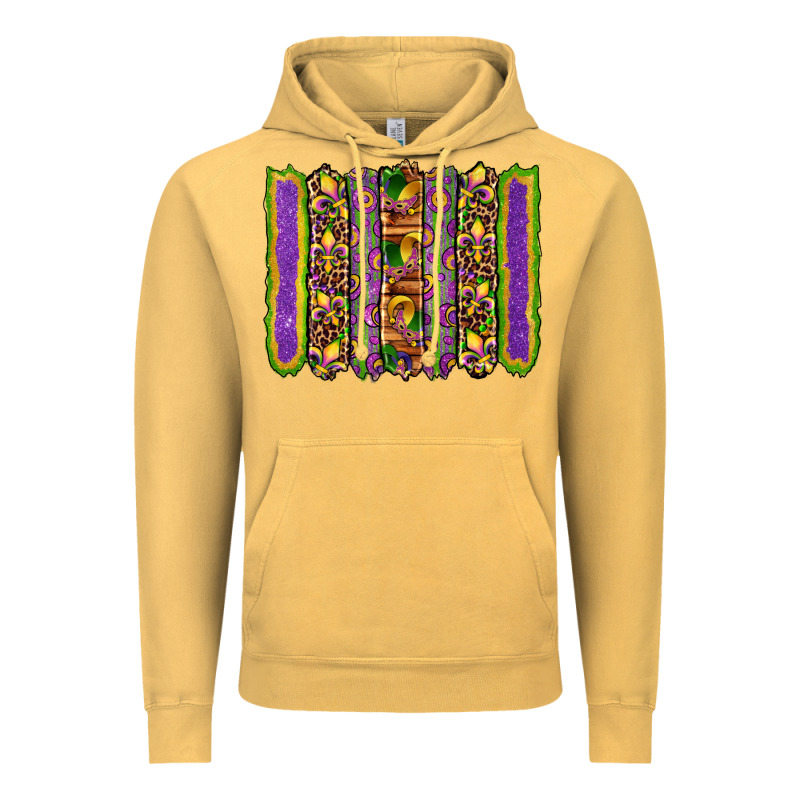 Mardi Gras Fleur De Lis Mask Leopard Glitter  Brushstrokes Vintage Hoodie by Artiststas | Teevron