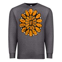 Charcoal Heather orange gemstone Premium Sweatshirt - RanaPortraitStore