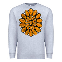 Heather Grey orange gemstone Premium Sweatshirt - RanaPortraitStore