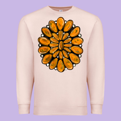 Orange Gemstone Premium Sweatshirt Designed By Ranaportraitstore