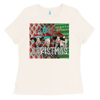Bone mooey Christmas Ladies Tee - CowhideDigitalArt