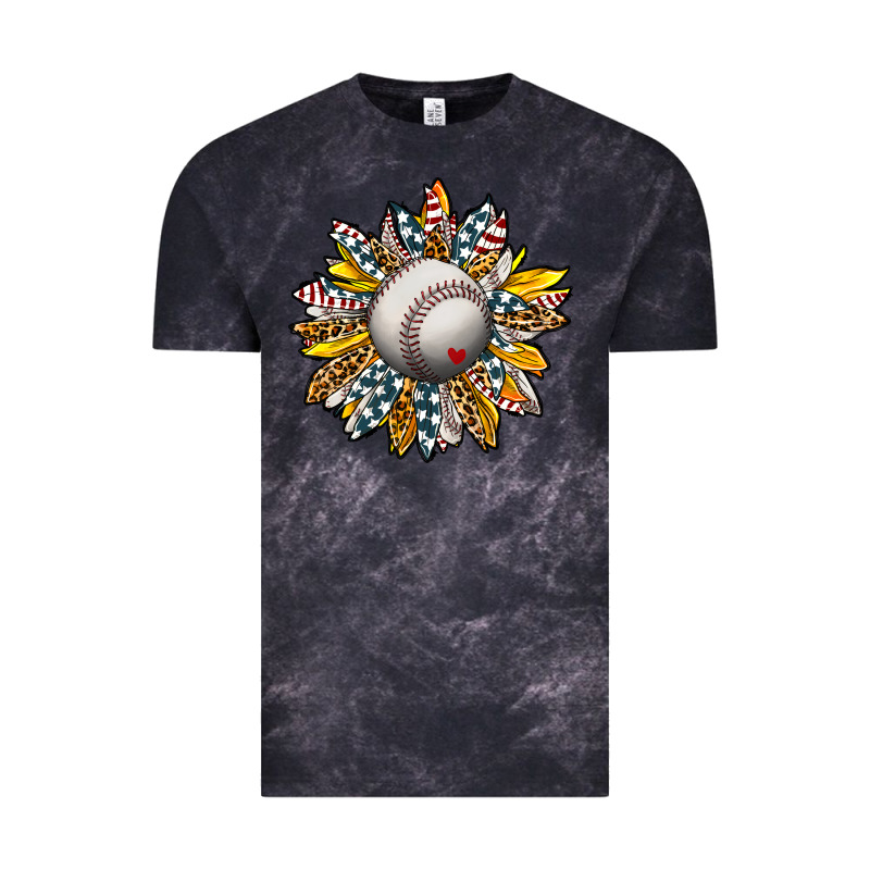 Baseball Sunflower Vintage Tee by CowhideDigitalArt | Teevron