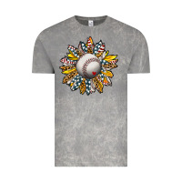 Cloud Rock Baseball Sunflower Vintage Tee - CowhideDigitalArt