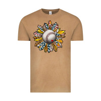 Vintage Camel Baseball Sunflower Vintage Tee - CowhideDigitalArt