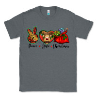 Charcoal Heather peace love Christmas Classic Tee - BarkalooDesign