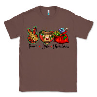 Chestnut peace love Christmas Classic Tee - BarkalooDesign
