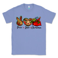 Colony Blue peace love Christmas Classic Tee - BarkalooDesign