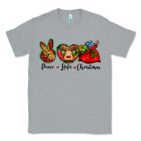 Heather Grey peace love Christmas Classic Tee - BarkalooDesign