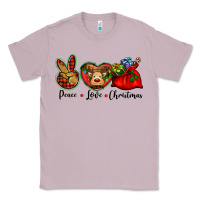 Lilac peace love Christmas Classic Tee - BarkalooDesign