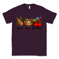 Plum peace love Christmas Classic Tee - BarkalooDesign