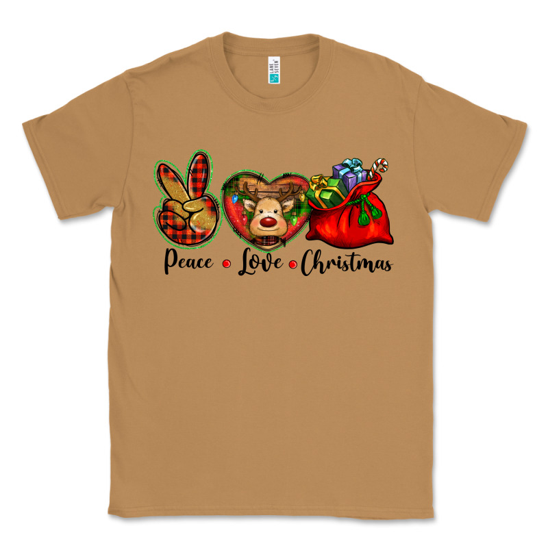Peace Love Christmas Classic Tee by BarkalooDesign | Teevron