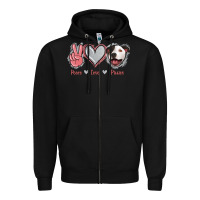 Black Peace Love Pitties Zipper Hoodie - Jasminsmagicworld