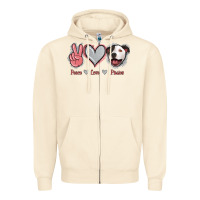 Sandshell Peace Love Pitties Zipper Hoodie - Jasminsmagicworld