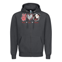 Smoke Peace Love Pitties Zipper Hoodie - Jasminsmagicworld