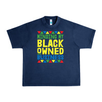 Navy minding my black owned business women entrepreneur Urban Heavy Tee - linhVisuals