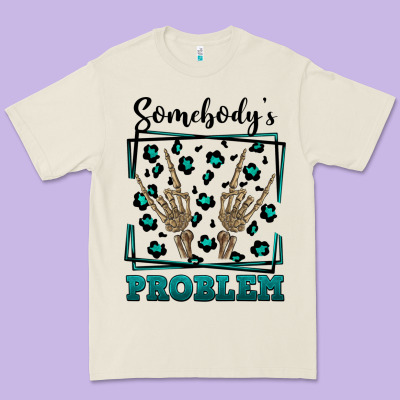 Somebody's Problem Hand Skeleton Premium Tee Designed By Fadigitalartstudio