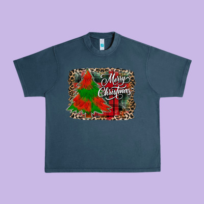 Merry Christmas Trees Urban Heavy Tee Designed By Cowhidedigitalart