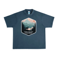 Midnight Navy napa valley california ca vintage mountains hiking Urban Heavy Tee - linhVisuals