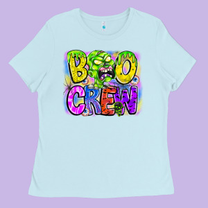 Boo Crew Ladies Tee Designed By Cowhidedigitalart