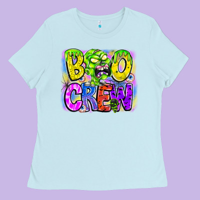 Boo Crew Ladies Tee Designed By Cowhidedigitalart