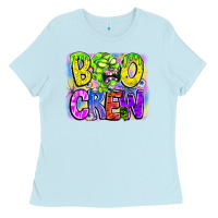 Baby Blue boo crew Ladies Tee - CowhideDigitalArt
