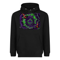 Black halloween witch hat backgraund Heavyweight Hoodie - RanaPortraitStore