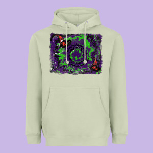 Halloween Witch Hat Backgraund Heavyweight Hoodie Designed By Ranaportraitstore