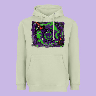 Halloween Witch Hat Backgraund Heavyweight Hoodie Designed By Ranaportraitstore