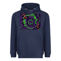 Navy halloween witch hat backgraund Heavyweight Hoodie - RanaPortraitStore