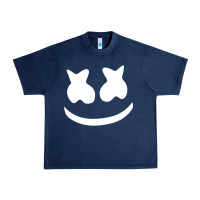 Navy mello face Urban Heavy Tee - linhVisuals