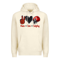 Sandshell Peace Love Ladybug Premium Hoodie - Jasminsmagicworld