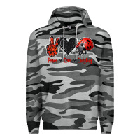 Slate Camo Peace Love Ladybug Premium Hoodie - Jasminsmagicworld