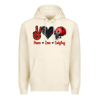 Tofu Peace Love Ladybug Premium Hoodie - Jasminsmagicworld