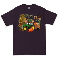 Plum Happy Fall Y'all Premium Tee - BundleAndBundleShop