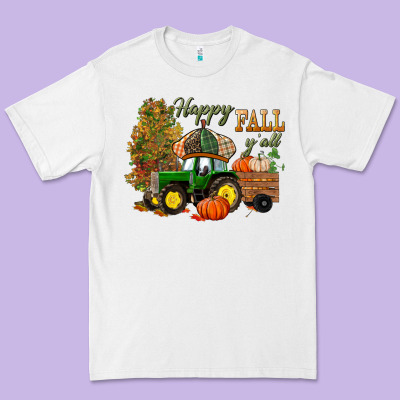 Happy Fall Y'all Premium Tee Designed By Bundleandbundleshop