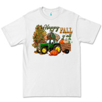 White Happy Fall Y'all Premium Tee - BundleAndBundleShop