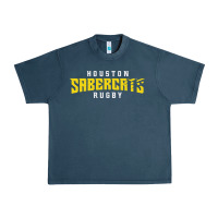 Midnight Navy the houston sabercats Urban Heavy Tee - linhVisuals