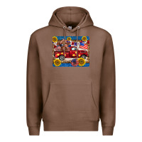 Chestnut 4th of july truck cow mousepad Premium Hoodie - BarkalooDesign