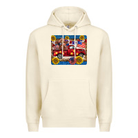 Sandshell 4th of july truck cow mousepad Premium Hoodie - BarkalooDesign
