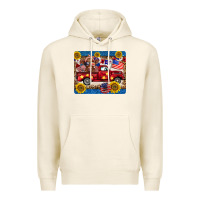 Tofu 4th of july truck cow mousepad Premium Hoodie - BarkalooDesign