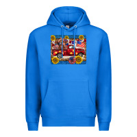 True Royal 4th of july truck cow mousepad Premium Hoodie - BarkalooDesign