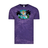Cloud Purple beach please Vintage Tee - CowhideDigitalArt