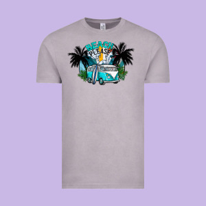 Beach Please Vintage Tee Designed By Cowhidedigitalart