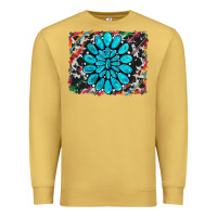Antique Gold cowhide and serape gemstone background Premium Sweatshirt - RanaPortraitStore