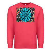 Cardinal cowhide and serape gemstone background Premium Sweatshirt - RanaPortraitStore