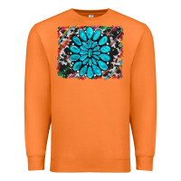Carrot cowhide and serape gemstone background Premium Sweatshirt - RanaPortraitStore