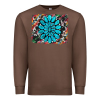 Chestnut cowhide and serape gemstone background Premium Sweatshirt - RanaPortraitStore