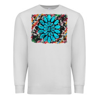 Dove Grey cowhide and serape gemstone background Premium Sweatshirt - RanaPortraitStore