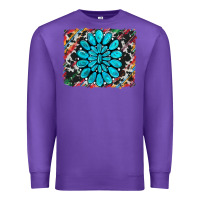 Purple cowhide and serape gemstone background Premium Sweatshirt - RanaPortraitStore