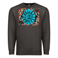Smoke cowhide and serape gemstone background Premium Sweatshirt - RanaPortraitStore